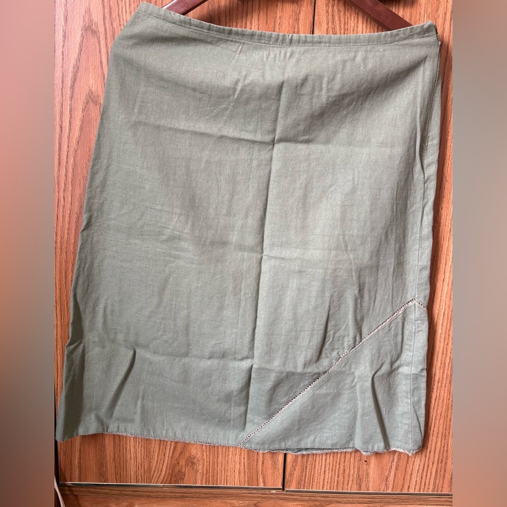 Denver Hayes Olive Green A-Line Skirt
